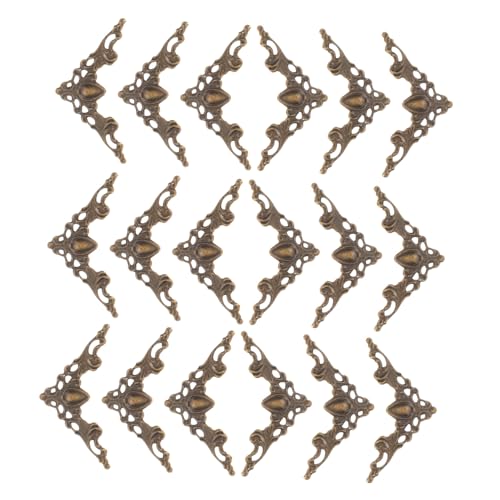 Artibetter 100 Stück Vintage Metall Buch Ecken mit Antiker Bronzeoptik Dekorative Eckenschutz für Alben Scrapbooking Notizbücher Ordner und Holzboxen Vielseitige Schutzkanten Einfache von Artibetter