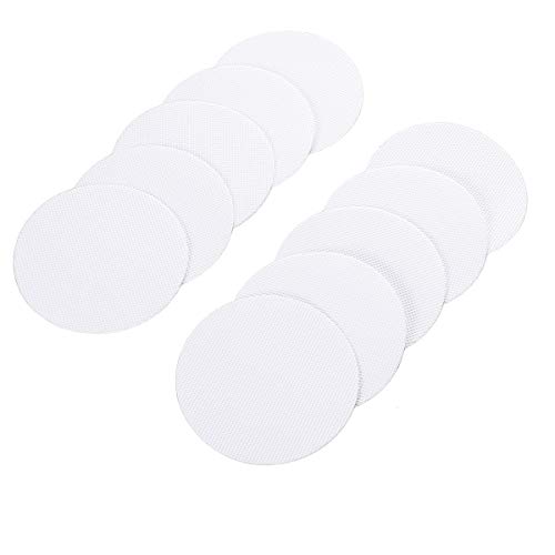 Artibetter 10pcs PEVA Anti-Rutsch Sticker Rund Form Badewanne Sticker selbstklebend für Badezimmer Dusche Bad (10cm Weiß) von Artibetter