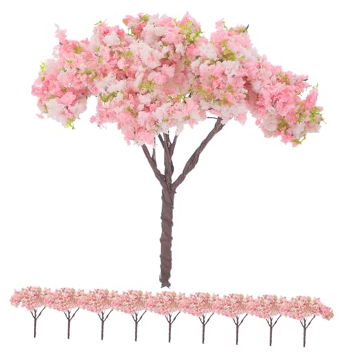 Artibetter 10st Sakura-Baum-Modell Kirschblütenrebe Künstliche Kirschblütenbäume Künstlicher Kirschbaum Architektur-bäume-Modell Landschaft Landschaftsbaum Requisiten Miniatur Plastik von Artibetter