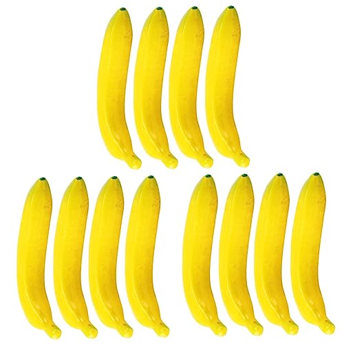 Artibetter 12 STK Bananenmodell Wohnkultur Gefälschte Fruchtmodelle Künstliche Lebensechte Frucht Gefälschte Banane Bananendekorationen Auf Dem Tisch Simulation Banane Haushalt Schaum Anzeige von Artibetter