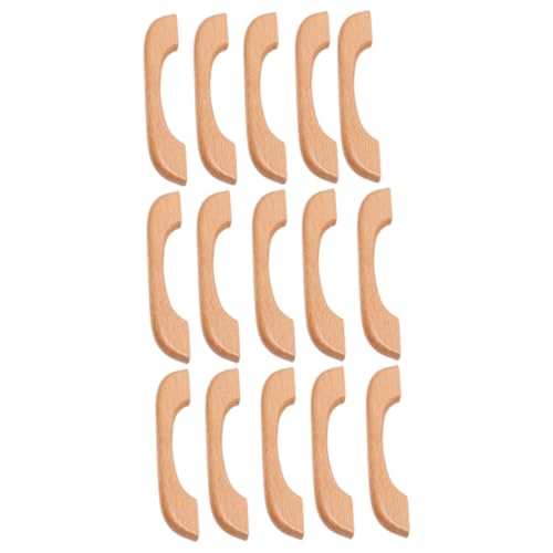 Artibetter 15 Stück Teiliges Möbelgriff aus Massivem Holz Glatte Oberfläche Leichter Langlebiger Schrankgriff für Küchenschränke Kommoden Modernes Design Sichere Schadstofffreie Holzgriffe von Artibetter