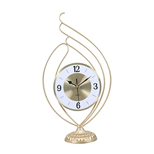 Artibetter 1Stk Uhr Digitale Wecker Golddekor klassischer Retro-Wecker klassischer Wecker arabisches Dekor Goldrand Wohnkultur Vintage-Dekor Ornament Metall schmücken Antiquität Dekorationen von Artibetter