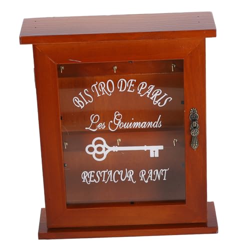Artibetter Vintage Schlüsselbox Wandmontierte Aufbewahrungsbox Für Schlüssel Im Retro-Stil Holz Schlüsselhalter Mit Eleganten Details Für Dekorativen Flur Und Eingang Braun von Artibetter