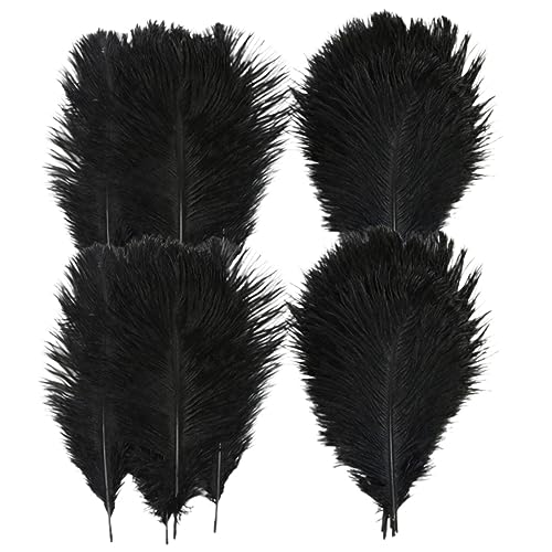 Artibetter 2 Sätze Schwarze Straußenfedern Für DIY Handwerk Hochzeits Und Partydekoration Natürliche Federn Für Vasen Und Tischmittelstücke Lange Plumes 20 Stück * 2 von Artibetter