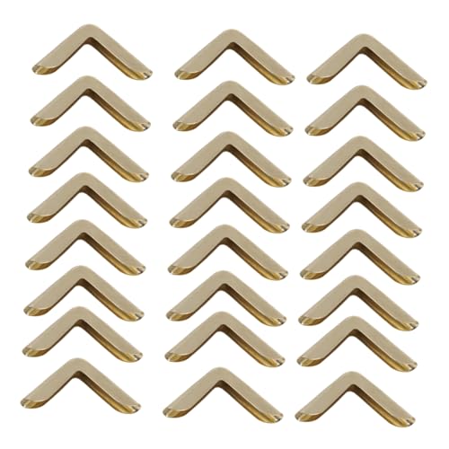 Artibetter 2 Sätze Vintage Metall Bucheckenschutz Ecken Messingfarbene Eisen Eckenschutz Für Fotoalben Notizbücher Scrapbooking Langlebig Und Robust Für DIY Projekte Und Zubehör 50 Stück * 2 von Artibetter