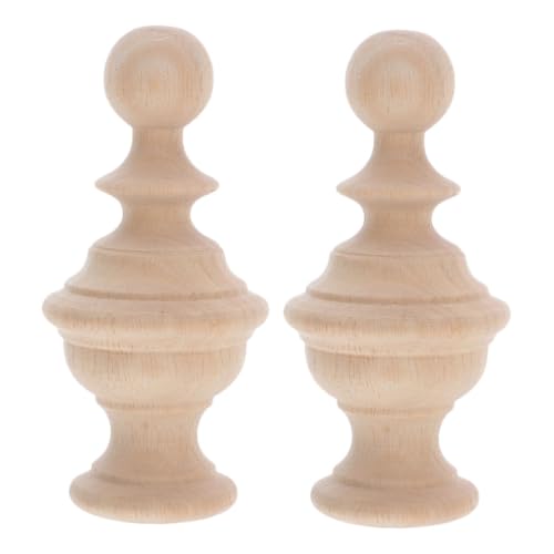 Artibetter 2 Stück Geschnitzte Pfostenkappen für Bettpfosten Treppengeländer Dekorative Baluster Topper Einfache Installation Elegantes Design Robuste Holzqualität Artibetter 2 Stück Geschnitzte Pfostenkappen für Bettpfosten Treppengeländer Dekorative Baluster Topper Einfache Installation Elegantes Design Robuste Holzqualität von Artibetter