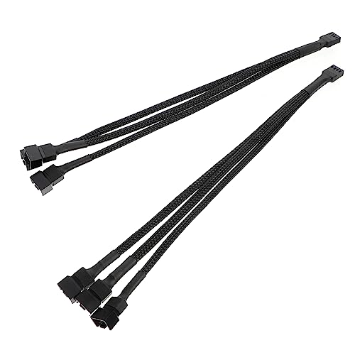 Artibetter 2 Stück Pwm Lüfter Splitter Kabel zu Adapter für CPU Lüfter PC Fan Erweiterungskabel Langlebige und Flexible Verbindung für ATX Gehäuse von Artibetter