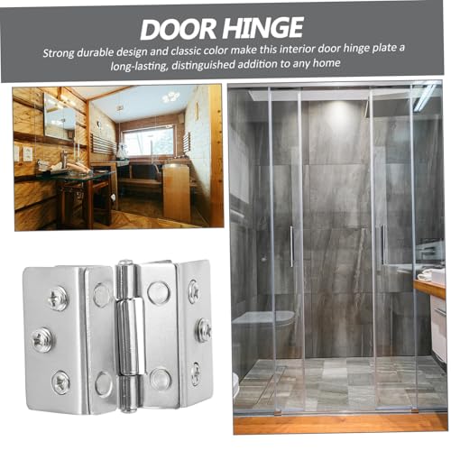 Artibetter 2 Stück Teiliges Edelstahl Schrank Glastür Scharnier Doppelseitig Robust für Glas für Vitrinen und Weinschränke Langlebig Rostfrei Präzise Gefertigt von Artibetter