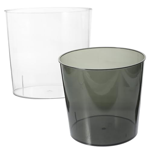Artibetter 2 Stück Teiliges Mini Abfalleimer aus Robustem Pet Kompakter Desktop Müllbehälter für Büro und Zuhause Vielseitiger Schreibtisch Organizer Transparent Platzsparend und Praktisch von Artibetter