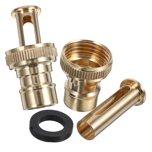 Artibetter 2 Stück Teiliges Waschmaschinen Adapterset aus Kupfer Selbstschließend und Auslaufsicher Wasserhahn Verbinder mit Schnellstopp Funktion Kompatibel für Waschmaschine Geschirrspüler von Artibetter