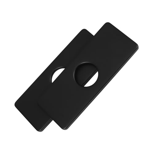 Artibetter 2 Stück Wasserhahn Dekorationsplatte aus Edelstahl Schwarz Abdeckende Escutcheon Basis für Waschbecken Küchenarmaturen Langlebig Vielseitig Einsetzbar Einfache Montage von Artibetter
