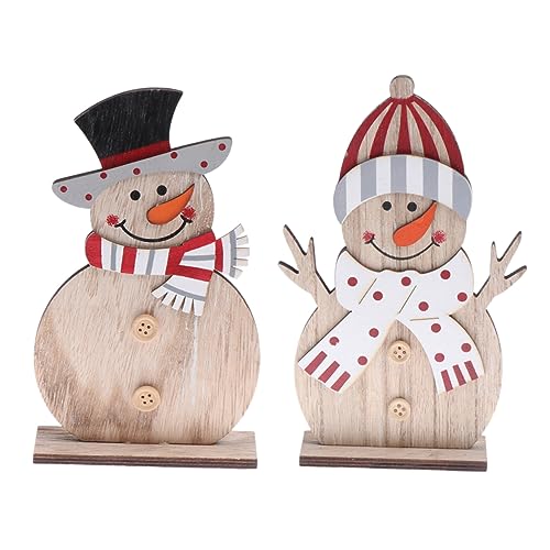 Artibetter Schmücken 2st Weihnachtsdeko Schneemann-dekor Aus Holz Hölzern Bambus Spielzeug Weihnachtsdekoration von Artibetter