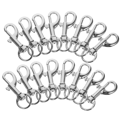 Artibetter 20 Stück Metall Snap Haken Multifunktionale Drehhaken Robuste Karabiner für Hundeleinen Tauchen Bootfahren Für Strapazierfähige Anwendungen von Artibetter