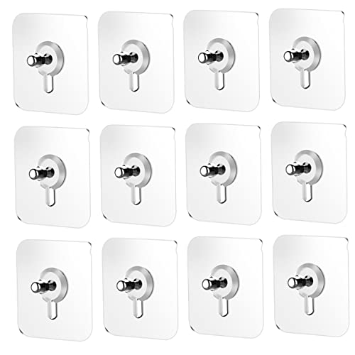 Artibetter 20 Stück Nahtlose Schraubhaken Selbstklebende Bohrfreie Haken für Vielseitige Anwendungen Küche Bad und Schraubenlänge Einfache Installation von Artibetter