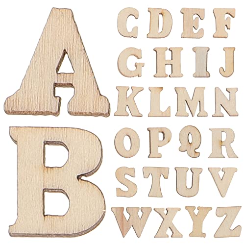 Artibetter 200pcs Holz-Alphabet Verzierung Holzbuchstaben für Kunsthandwerk DIY Dekoration Displays 15mm von Artibetter
