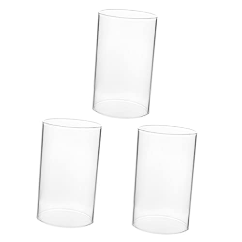 Artibetter Tisch 3 Stücke Kerzenschirm Vintage Wohnkultur Glas Glas Abdeckung Kegel Kerze Kamin Kerzenhalter Säule Glashalter Kerzenhalter Liefert Glas Zylinder Kerzenhalter Glas Lampenschutz von Artibetter