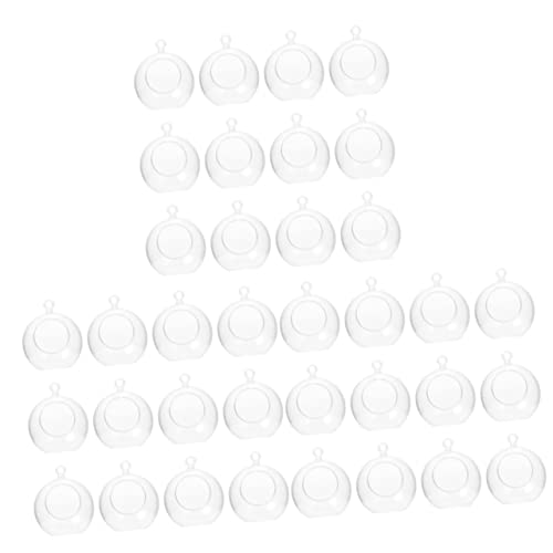 36 STK Kugel Zum Aufhängen Aus Acryl Hohle Transparente Kugel Transparente Weihnachtskugel Weihnachtsbaumanhänger Weihnachtshohlkugeldekor Wand-sukkulenten-Terrarium Kandelaber Led von Artibetter