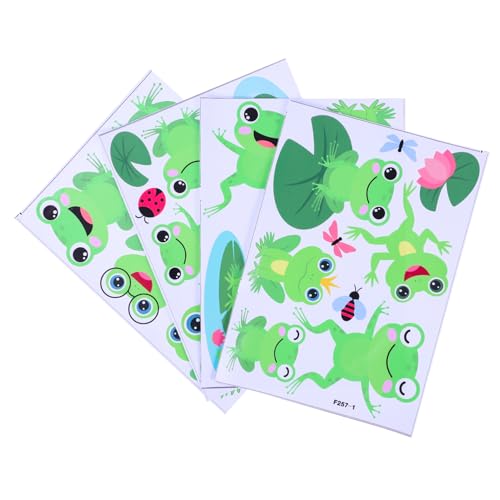 Artibetter 4 Blätter Wandtattoo Frosch Wandtattoo Kindergeburtstage Feder Wandtattoo Kinderzimmer Wandtattoo Springende Frösche Süße Frosch Wandtattoos Aufkleber Entfernbar PVC Mach Es Selbst von Artibetter