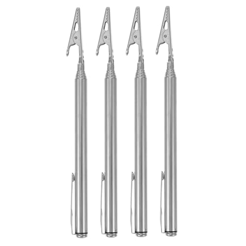 Artibetter 4 Stück Einstellbare Edelstahl Teleskop Krokodilklemmen Alligator Clips für Taschen Hemden Dateien Langlebig Rostfrei Sicher Vielseitig Einsetzbar von Artibetter