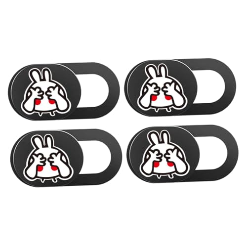 Artibetter 4 Stück Cartoon Kaninchen Webcam Slider Abdeckung für Laptoppc Tablet Hitzebeständig Robustes Abs Einfache Handhabung Privatsphäre Schutz Beweglicher Schieber von Artibetter