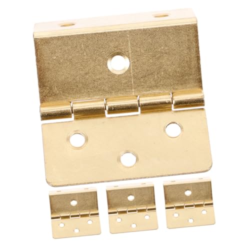 Artibetter 4 Stück Retro Dreifach Falt Scharniere für Türen Schränke Möbel und Schmuckkästen Einfache Montage Hohe Kompatibilität Vintage Design für Holztruhen und Kleiderschränke von Artibetter