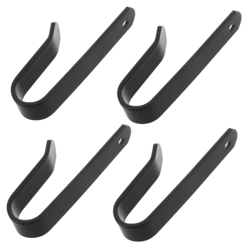 Artibetter 4 Stück Schwarze Robuste Eisenhaken Vielseitig für Bad Küche Outdoor zum Aufhängen von Mänteln Handtüchern Werkzeugen mit Schrauben für Einfache Wandmontage Platzsparend und von Artibetter
