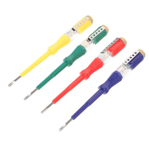 Artibetter 4 Stück Teiliges Messgerät Schraubendreher mit Messfunktion Spannungsprüfer für Live Draht Langlebig mit Messingkappe Ergonomisch Präzise und Tragbar für Zufällige Zufällige Farbe Artibetter 4 Stück Teiliges Messgerät Schraubendreher mit Messfunktion Spannungsprüfer für Live Draht Langlebig mit Messingkappe Ergonomisch Präzise und Tragbar für Zufällige Zufällige Farbe von Artibetter