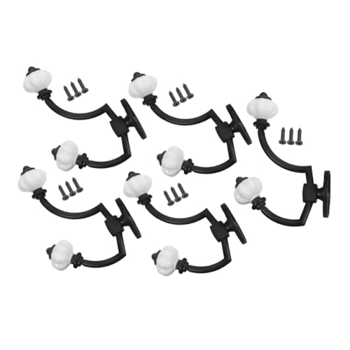 Artibetter 5 Stück Vintage Wandhaken aus Zinklegierung mit Doppeltem Hakenkopf Rostbeständig Robust für Mäntel Hüte Handtücher Schlüssel im Landhausstil für Flur Bad Schlafzimmer von Artibetter