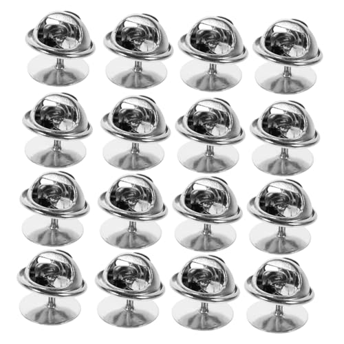 Artibetter 50 Stück Silberfarbene Schmetterling Anstecknadel Verschlüsse Clutch Pin Backs mit Sicherem Halt für Reversnadeln Krawattennadeln Namensschilder für Schmuckherstellung und DIY von Artibetter