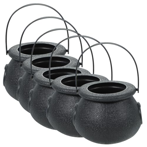 Artibetter 6 Stück Kürbis Eimer Requisiten Eimer Kessel Topf Halloween Glaskorb Hexen Mottoparty Junge Süße Halloween Süßigkeitenschale Gruselig Süßer Babybehälter von Artibetter