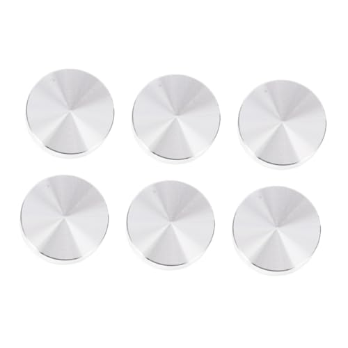 Artibetter 6 Stück Runde Aluminiumlegierung Scheiben Adapter für Glasplatten Stabile Abstandshalter für Tischplatte Rostfrei Geeignet für Kaffeetisch Bürotisch und Esstisch von Artibetter