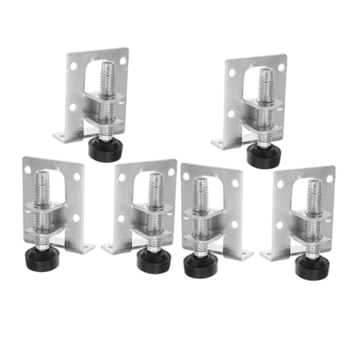 Artibetter 6 Stück Verstellbare Möbelfüße aus Metall Schraubfüße Höhenverstellbar Stabil für Schränke Tische Stühle mit Rutschfestem Design für Unebene Böden von Artibetter