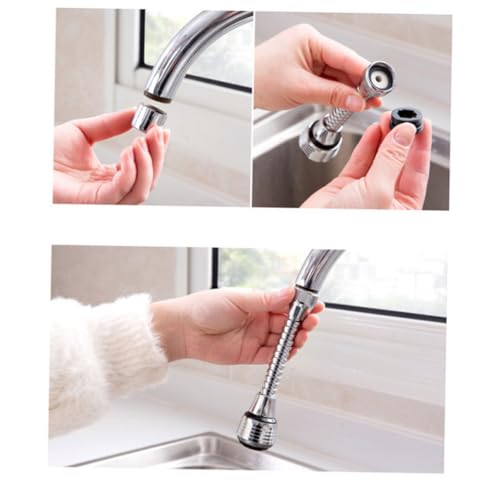 Artibetter Abs Wasserhahn Perlatorsprühkopf Drehbar Wassersparender Wasserfilter Küchenverlängerung Flexibler Strahlregler für Sauberes Wasser und Spritzschutz von Artibetter