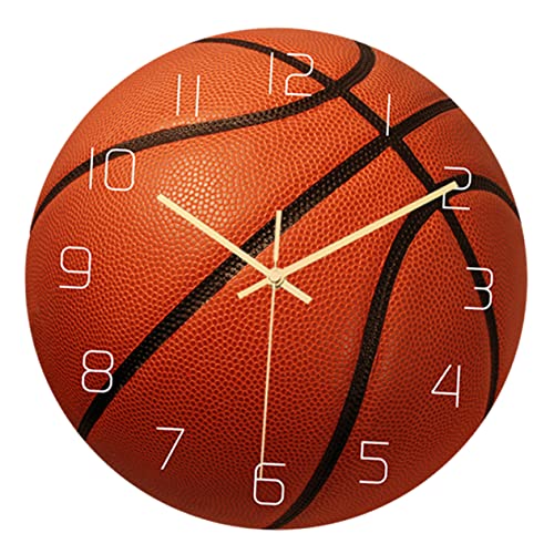 Artibetter Vintage Ball-Design Wanduhr - Retro Basketball-Dekor für Kinderzimmer - Heim-Kunst Stille 3D Fußball-Uhrwerk Artibetter Vintage Ball-Design Wanduhr - Retro Basketball-Dekor für Kinderzimmer - Heim-Kunst Stille 3D Fußball-Uhrwerk von Artibetter