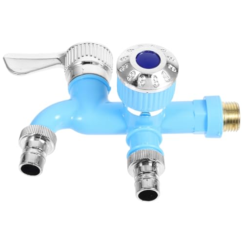 Artibetter Doppelter Wasserhahn aus Robustem Kunststoff Auslaufsicher Verschleißfest Glatte Oberfläche als Waschmaschinen und Haushalts Wasserverteiler Einfacher Einbau Langlebig Blauer Artibetter Doppelter Wasserhahn aus Robustem Kunststoff Auslaufsicher Verschleißfest Glatte Oberfläche als Waschmaschinen und Haushalts Wasserverteiler Einfacher Einbau Langlebig Blauer von Artibetter