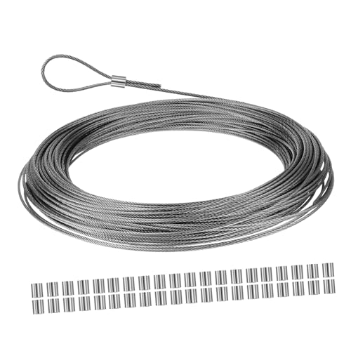 Artibetter Drahtseil Durchmesser mit Aluminiumhülsen Langlebiges Stahlseil für Geländer Wäscheleine und Diy Projekte Witterungsbeständig und Installieren von Artibetter
