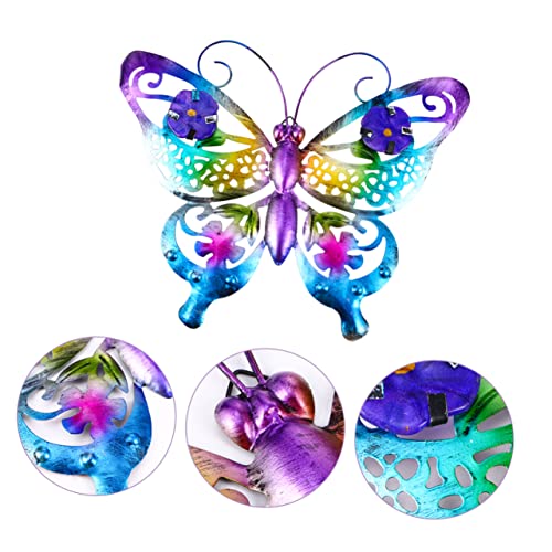 Artibetter Eiserner Schmetterling Metall Tiere Wanddeko Wandschmuck Tiere Metallbild Wand Schmetterling Figuren Metall Wand Skulpturen Schmetterling Gartendeko 3D Eisen Jahrgang Puppe von Artibetter