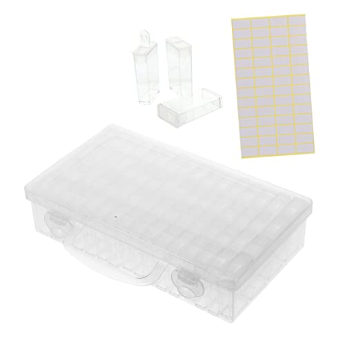 Artibetter Fächer Aufbewahrungsbox Transparente DIY Schmuck Organizer Box für Diamantmalerei Bastelbedarf Nägel Perlen Schmuck und Kleine Accessoires von Artibetter