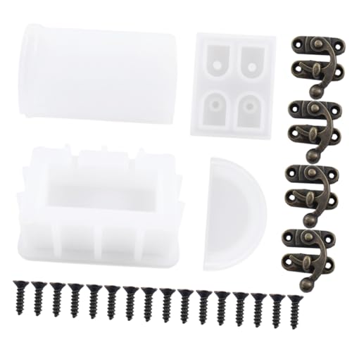 Artibetter Flexible Silikonform Schatztruhe für DIY Epoxidharz Schmuckbox Langlebige Platzsparende Bastel Form mit Mehreren Fächern Einfach zu Entformen Zubehör für Kreative Aufbewahrung von Artibetter