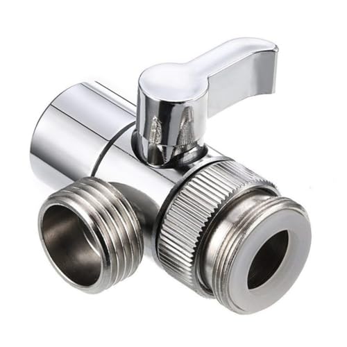 Artibetter Kupfer Wege Wasserverteiler Adapter Verchromt Duschkopf Umschaltventil Eingang Ausgänge Kompatibel mit Handbrause und Wasserhahn Einfache Steuerung per Drehknopf von Artibetter