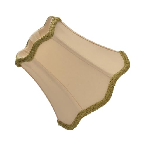 Artibetter Lampenschirm Wellenkante Stoff Lampenschirm Deckenleuchte Schutz Abdeckung Beige Europäischer Stil für Kronleuchter Pendelleuchte Wohnzimmer Schlafzimmer von Artibetter