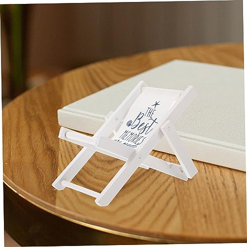 Artibetter Mediterraner Mini Klapp Strandstuhl aus Holz mit Weißem und Seestern Dekoratives Küsten Ornament für Tisch Strandstuhl Modell als Nautische Deko für Hochzeit und Party von Artibetter