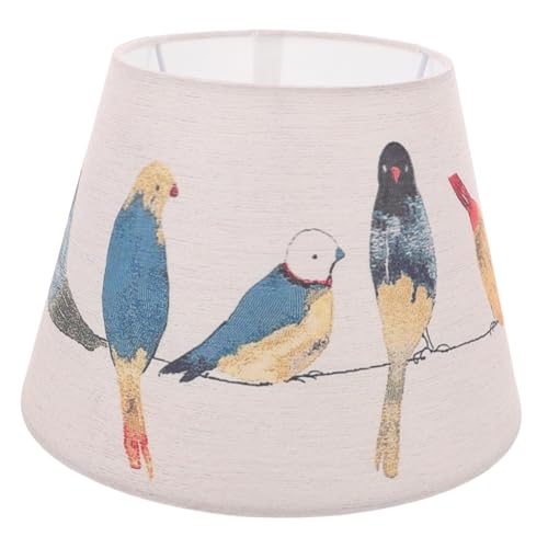 Artibetter Moderner Bedruckter Lampenschirm mit Vogelmotiv Dekorativer Tischlampenschirm Ersatz für Schreibtisch Nachttischlampen Leicht Einfach zu Montieren für Schlafzimmer und Wohnzimmer von Artibetter
