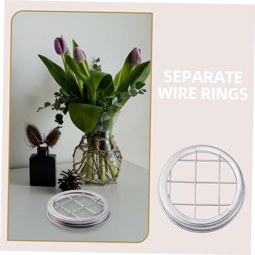 Artibetter Multi Funktionaler Blumengitter Deckel für Einmachgläser Wiederverwendbarer Blumenhalter mit Teiligem aus Gitterpaneelen Robust und Stilvoll für Blumenarrangements Zuhause und von Artibetter
