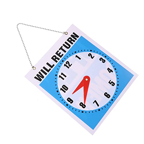 Artibetter PVC Welcome Schild Quadratisch mit Uhr Doppelseitiges Türschild aus Bruchfestem PVC Dekoratives Hängeschild für Geschäft Laden Mall als Öffnungs und Schließanzeige von Artibetter