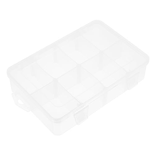 Artibetter Plastik Schmuckbox mit Fächern Transparente Aufbewahrungsbox für Nähwerkzeuge und Bastelbedarf Vielseitig Einsetzbar Leicht zu Transportieren für Zuhause und Unterwegs von Artibetter