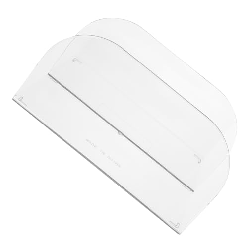 Artibetter Transparente Buchstütze Aus Kunststoff Praktischer Dokument-Organizer Für Tisch Stabiles Regal-Ende Für Bücher Und DVDs Schlichtes Design Für Büro Und Zuhause von Artibetter