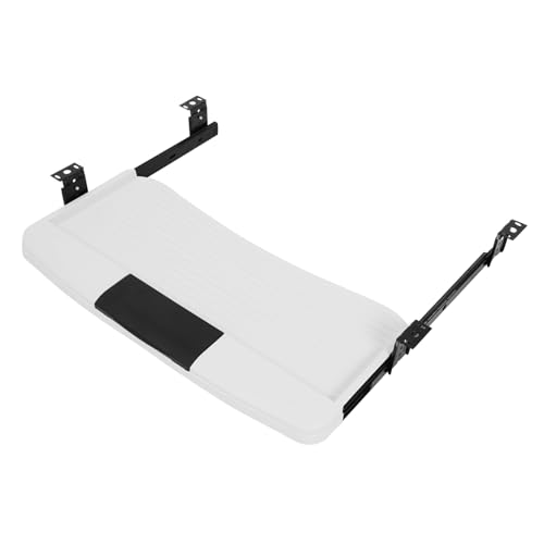 Artibetter Untertisch Tastaturablage Ausziehbar mit Geräuschlosem Schiebemechanismus Verstellbarer Ergonomischer Neigungswinkel Langlebiges Abs und Edelstahl Platzsparend für Büro und von Artibetter