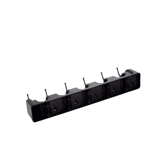 Artibetter Wandmontierter Besenorganisator mit Positionen und Haken Bürstenhalter für Besen und Wohnaccessoires und rutschfest für Garten von Artibetter