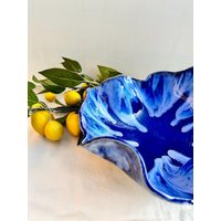 Handgemachte Große Blaue Keramikschale Einzigartige Servier - & Dekorschale | 37 cm Handgemachte Große Blaue Keramikschale Einzigartige Servier - & Dekorschale | 37 cm von Artibloom